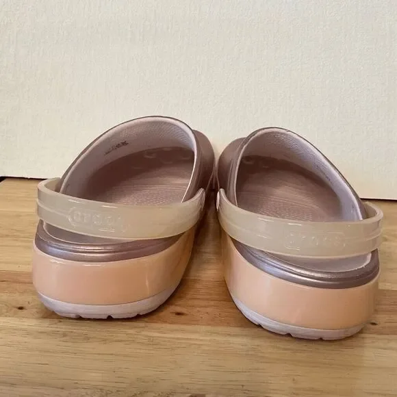 Crocs Crocband Unisex Ice Pop Metallic Pink Barbie Slip On Clogs Men-9/Women-11 - Picture 7 of 10